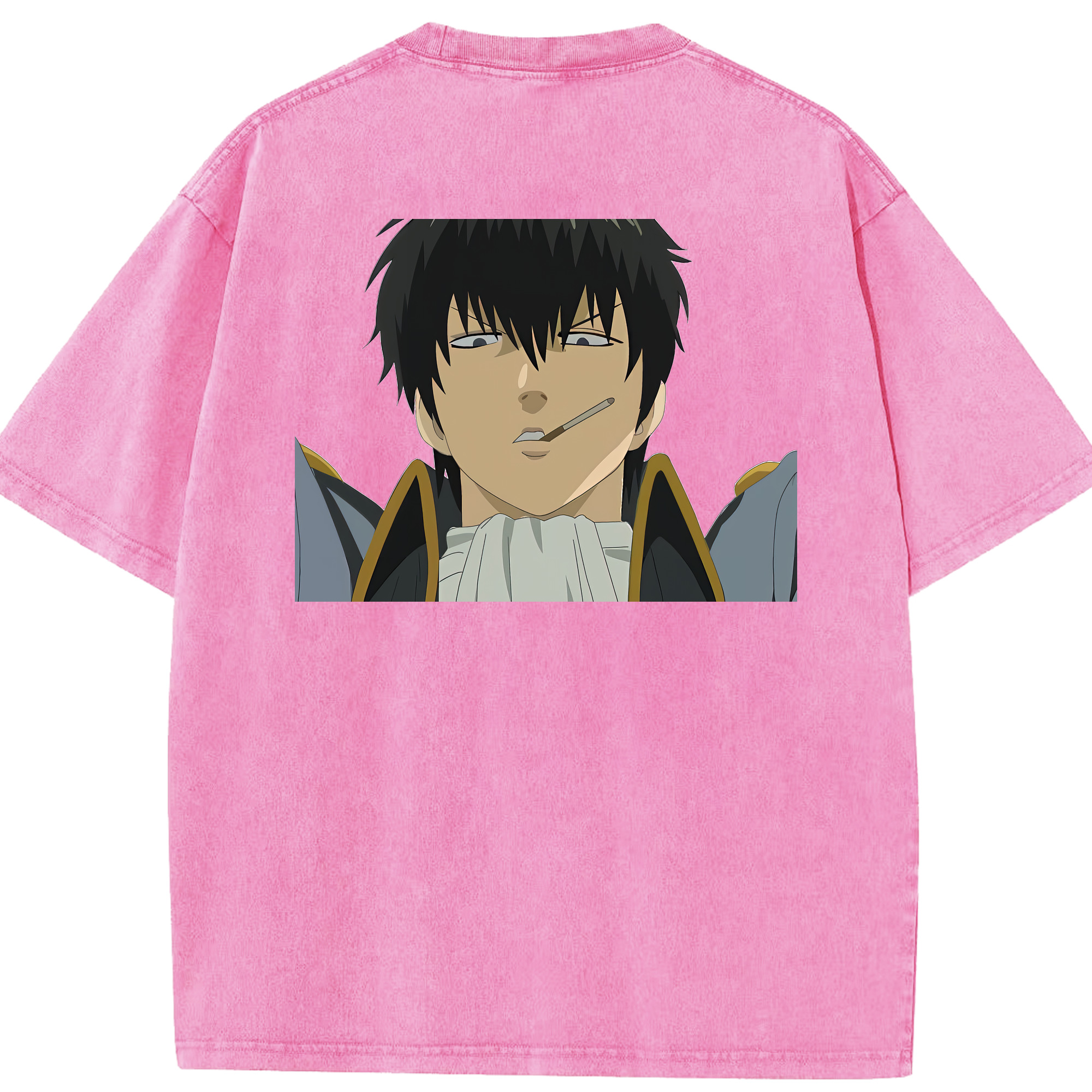 （画像用） ぎんたま 坂田銀時（さかたぎんとき） 神楽 志村新八（しむら しんぱち） GINTAMA Sakata Gintoki Kagura Shimura Shinpachi 綿100% ヴィンテージ風 半袖Tシャツ（背面プリント）